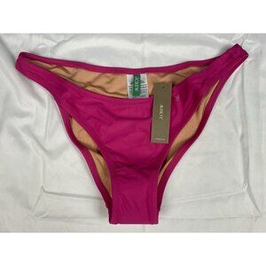 J. Crew Boomerang High‎ leg Bikini Bottom Small Fushia Pink BP209 Swimsuit NEW